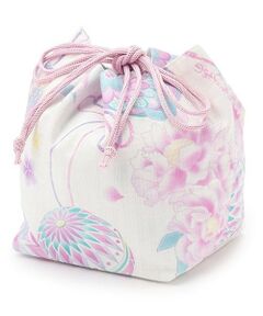 mezzo piano / メゾピアノ ポーチ | 手毬フラワー柄・水彩紫陽花柄　巾着バッグ