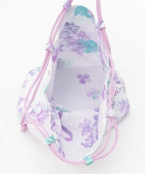 mezzo piano / メゾピアノ ポーチ | 手毬フラワー柄・水彩紫陽花柄　巾着バッグ | 詳細5