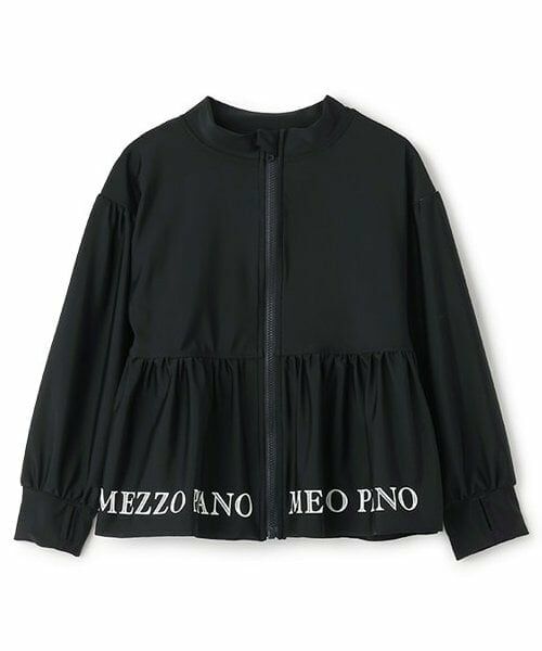 mezzo piano / メゾピアノ 水着・スイムグッズ | 【SWIM】裾ロゴ　ラッシュガード（黒）