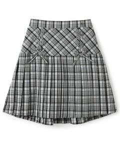 mezzo piano / メゾピアノ ショート・ハーフ・半端丈パンツ | レースアップ　チェックプリーツスカパン