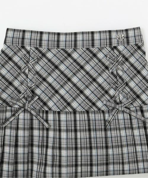 mezzo piano / メゾピアノ ショート・ハーフ・半端丈パンツ | レースアップ　チェックプリーツスカパン | 詳細2