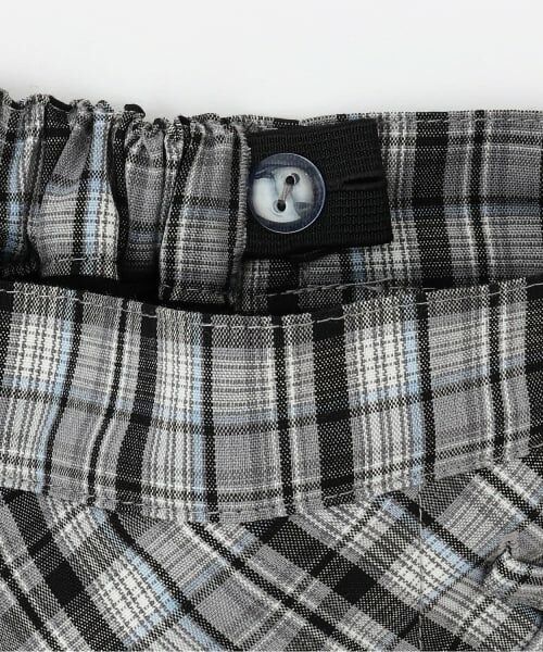 mezzo piano / メゾピアノ ショート・ハーフ・半端丈パンツ | レースアップ　チェックプリーツスカパン | 詳細4