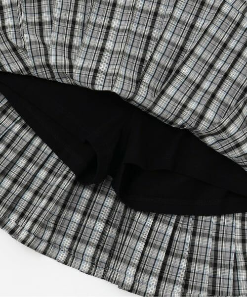 mezzo piano / メゾピアノ ショート・ハーフ・半端丈パンツ | レースアップ　チェックプリーツスカパン | 詳細7
