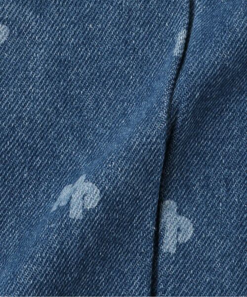 mezzo piano / メゾピアノ ショート・ハーフ・半端丈パンツ | チャームつき　抜染総柄プリント　デニムスカパン | 詳細9