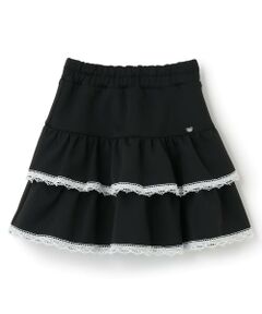 mezzo piano / メゾピアノ ショート・ハーフ・半端丈パンツ | 裾レース　ティアードスカパン