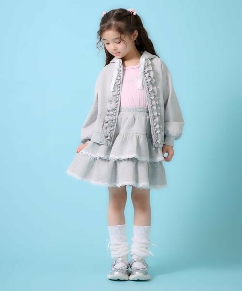 mezzo piano / メゾピアノ ショート・ハーフ・半端丈パンツ | 裾レース　ティアードスカパン | 詳細12