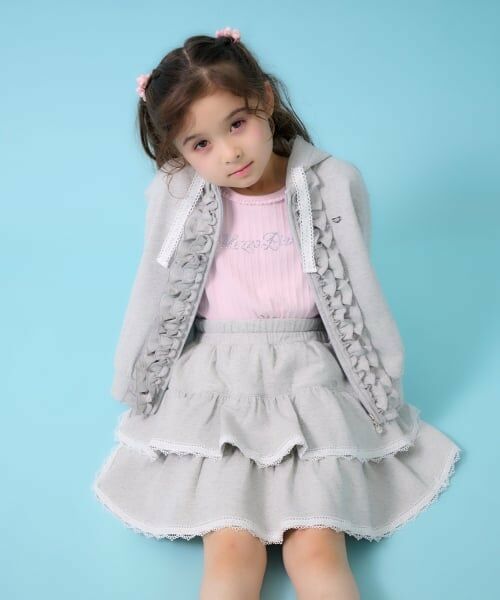 mezzo piano / メゾピアノ ショート・ハーフ・半端丈パンツ | 裾レース　ティアードスカパン | 詳細13