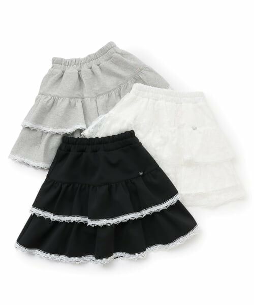 mezzo piano / メゾピアノ ショート・ハーフ・半端丈パンツ | 裾レース　ティアードスカパン | 詳細7