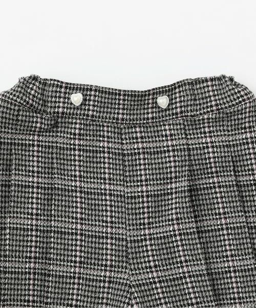 mezzo piano / メゾピアノ ショート・ハーフ・半端丈パンツ | カットジャガードチェック　タックキュロットスカート | 詳細2