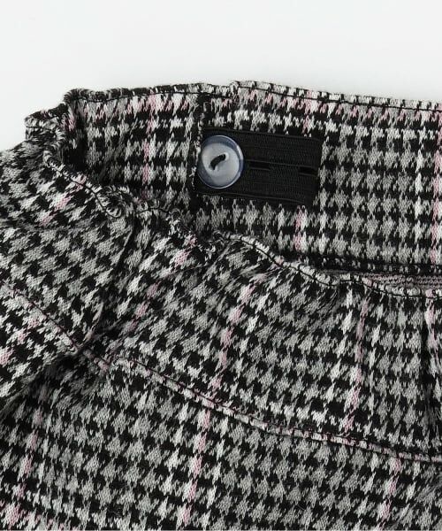 mezzo piano / メゾピアノ ショート・ハーフ・半端丈パンツ | カットジャガードチェック　タックキュロットスカート | 詳細3
