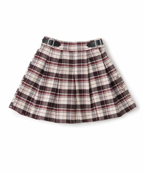 mezzo piano / メゾピアノ ショート・ハーフ・半端丈パンツ | サイドベルトつきチェックプリーツ　キュロットスカート | 詳細10