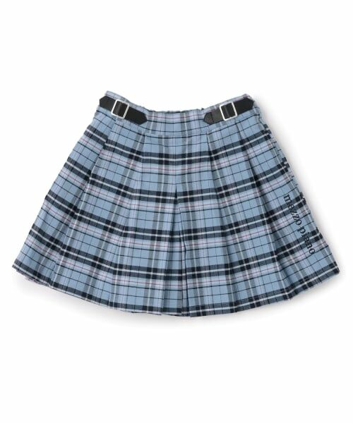 mezzo piano / メゾピアノ ショート・ハーフ・半端丈パンツ | サイドベルトつきチェックプリーツ　キュロットスカート | 詳細11