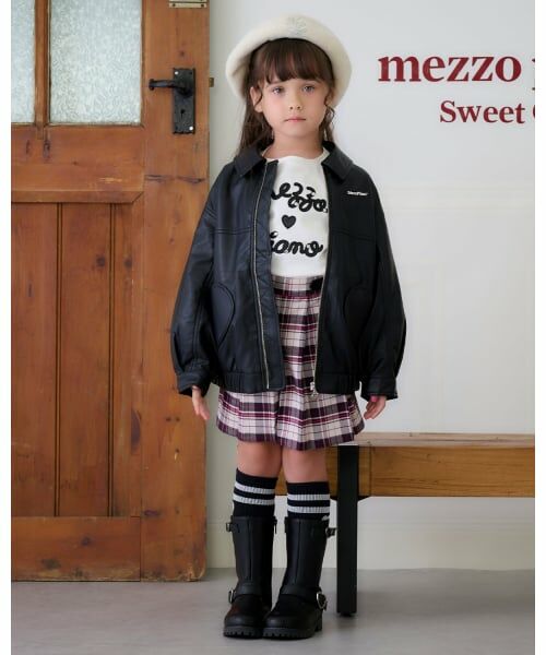 mezzo piano / メゾピアノ ショート・ハーフ・半端丈パンツ | サイドベルトつきチェックプリーツ　キュロットスカート | 詳細13