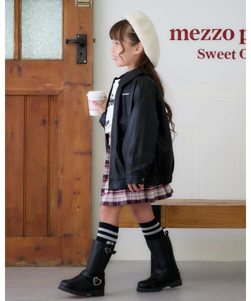 mezzo piano / メゾピアノ ショート・ハーフ・半端丈パンツ | サイドベルトつきチェックプリーツ　キュロットスカート | 詳細14