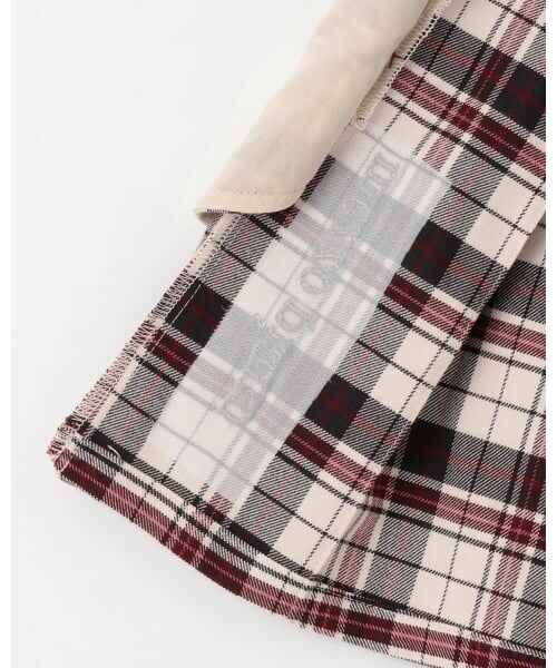 mezzo piano / メゾピアノ ショート・ハーフ・半端丈パンツ | サイドベルトつきチェックプリーツ　キュロットスカート | 詳細7
