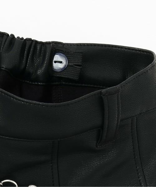 mezzo piano / メゾピアノ ショート・ハーフ・半端丈パンツ | 飾りチェーンつき　デニム・合皮　スカパン | 詳細3