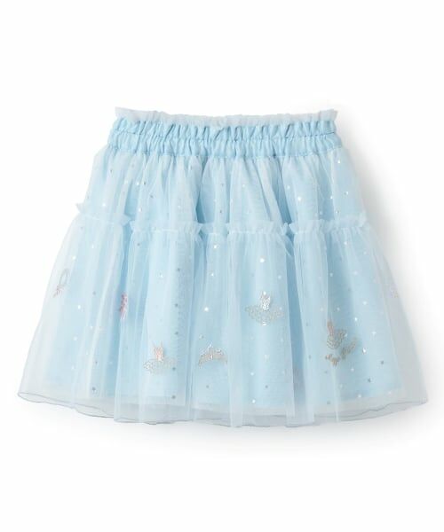 mezzo piano / メゾピアノ ミニ・ひざ丈スカート | バレエ刺しゅうチュールスカート | 詳細10