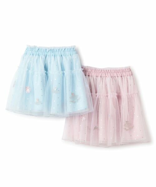 mezzo piano / メゾピアノ ミニ・ひざ丈スカート | バレエ刺しゅうチュールスカート | 詳細7