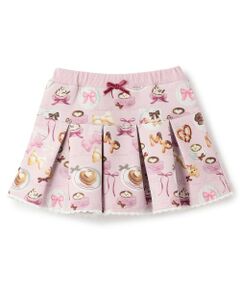 mezzo piano / メゾピアノ ショート・ハーフ・半端丈パンツ | カフェ柄　カットスカパン