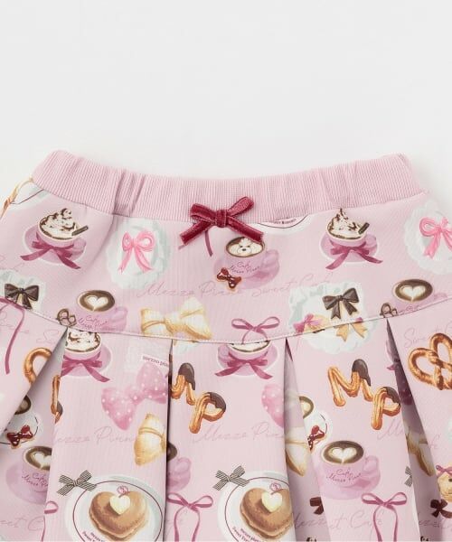 mezzo piano / メゾピアノ ショート・ハーフ・半端丈パンツ | カフェ柄　カットスカパン | 詳細2