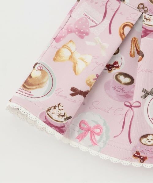 mezzo piano / メゾピアノ ショート・ハーフ・半端丈パンツ | カフェ柄　カットスカパン | 詳細5