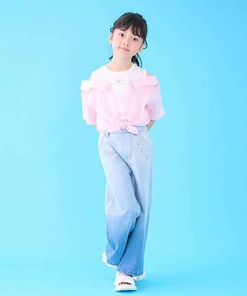 mezzo piano / メゾピアノ その他パンツ | グラデーション　デニムパンツ（サックス）