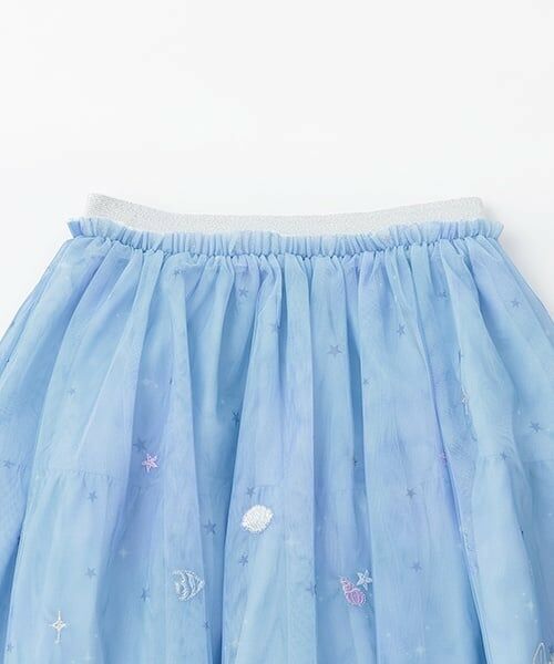 mezzo piano / メゾピアノ ミニ・ひざ丈スカート | 刺しゅうグラデーションチュールスカート | 詳細2