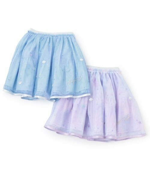 mezzo piano / メゾピアノ ミニ・ひざ丈スカート | 刺しゅうグラデーションチュールスカート | 詳細7