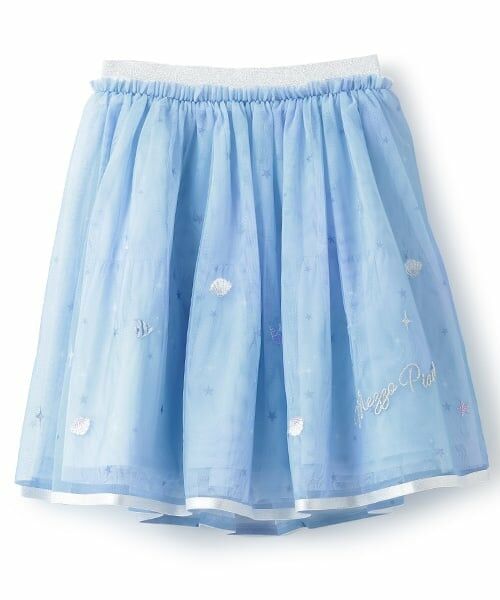 mezzo piano / メゾピアノ ミニ・ひざ丈スカート | 刺しゅうグラデーションチュールスカート | 詳細8
