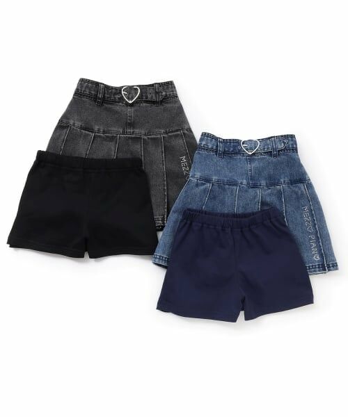 mezzo piano / メゾピアノ ミニ・ひざ丈スカート | ベルトつきプリーツスカート　インナーパンツセット | 詳細11