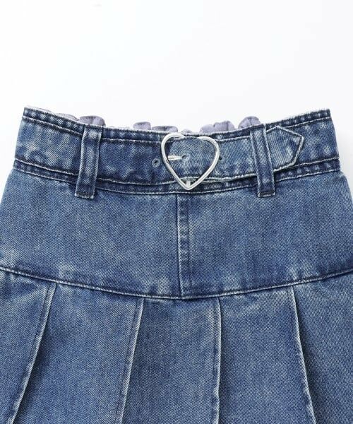 mezzo piano / メゾピアノ ミニ・ひざ丈スカート | ベルトつきプリーツスカート　インナーパンツセット | 詳細3