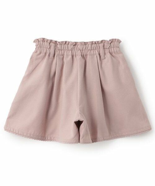 mezzo piano / メゾピアノ ショート・ハーフ・半端丈パンツ | ★プチフール刺しゅう　タックキュロットスカート | 詳細1