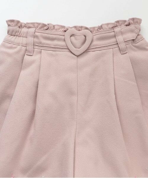 mezzo piano / メゾピアノ ショート・ハーフ・半端丈パンツ | ★プチフール刺しゅう　タックキュロットスカート | 詳細2