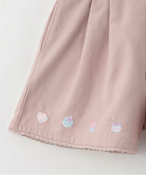 mezzo piano / メゾピアノ ショート・ハーフ・半端丈パンツ | ★プチフール刺しゅう　タックキュロットスカート | 詳細5