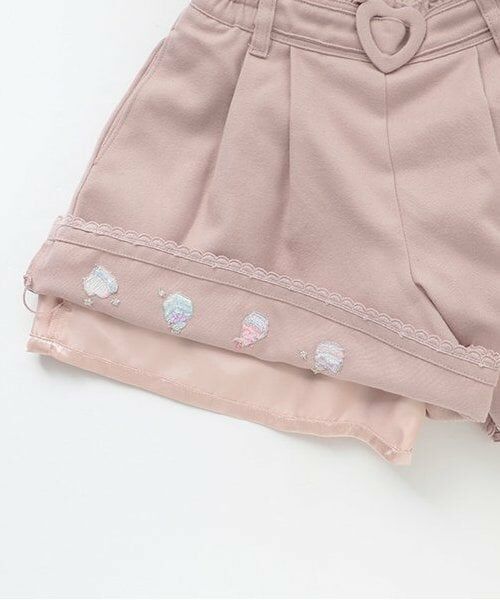 mezzo piano / メゾピアノ ショート・ハーフ・半端丈パンツ | ★プチフール刺しゅう　タックキュロットスカート | 詳細7