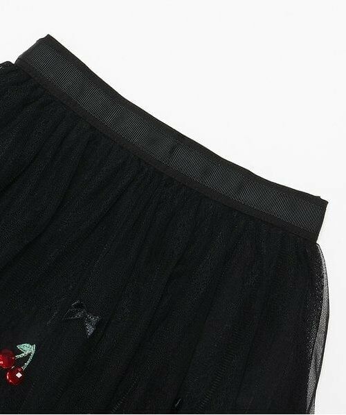 mezzo piano / メゾピアノ ミニ・ひざ丈スカート | 6033104R　チェリーチュールスカート | 詳細2