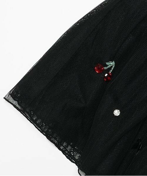 mezzo piano / メゾピアノ ミニ・ひざ丈スカート | 6033104R　チェリーチュールスカート | 詳細5