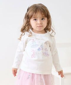 mezzo piano / メゾピアノ Tシャツ | バレエ刺しゅう　長袖Tシャツ