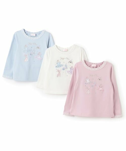 mezzo piano / メゾピアノ Tシャツ | バレエ刺しゅう　長袖Tシャツ | 詳細7