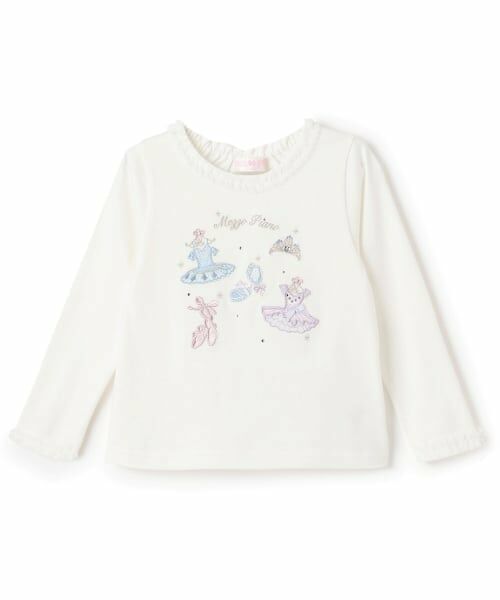 mezzo piano / メゾピアノ Tシャツ | バレエ刺しゅう　長袖Tシャツ | 詳細9