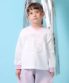 mezzo piano / メゾピアノ Tシャツ | レースナンバリング　長袖Tシャツ