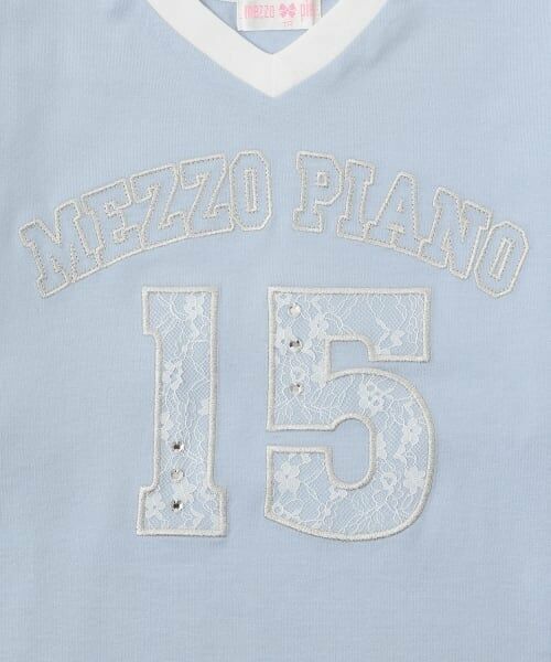 mezzo piano / メゾピアノ Tシャツ | レースナンバリング　長袖Tシャツ | 詳細3
