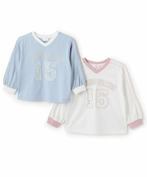 mezzo piano / メゾピアノ Tシャツ | レースナンバリング　長袖Tシャツ | 詳細7