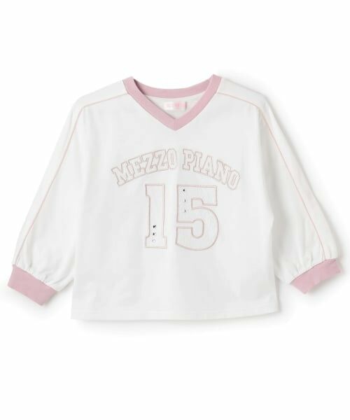 mezzo piano / メゾピアノ Tシャツ | レースナンバリング　長袖Tシャツ | 詳細9