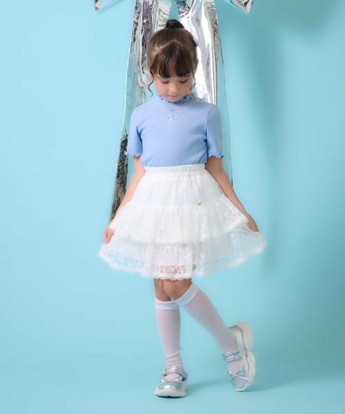 mezzo piano / メゾピアノ Tシャツ | ネックレス刺しゅう　テレコ半袖Tシャツ | 詳細11