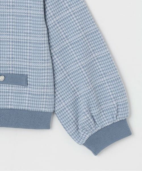 mezzo piano / メゾピアノ Tシャツ | カットジャガードチェック　レイヤード風プルオーバー | 詳細5