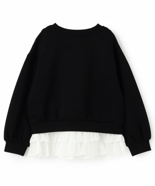 mezzo piano / メゾピアノ スウェット | ビッグリボントレーナー＆裾フリルTシャツセット | 詳細1