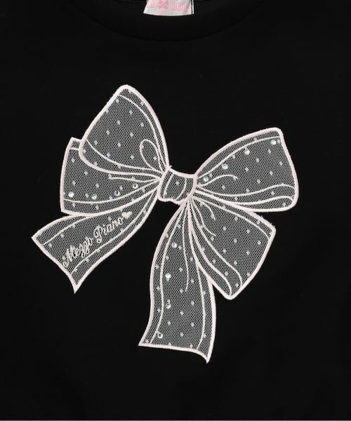 mezzo piano / メゾピアノ スウェット | ビッグリボントレーナー＆裾フリルTシャツセット | 詳細4