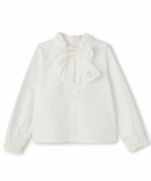 mezzo piano / メゾピアノ シャツ・ブラウス | ボウタイ　ブラウス（オフ ホワイト）