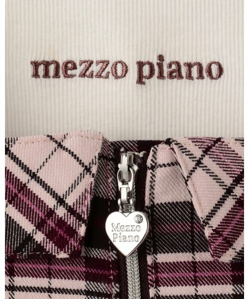 mezzo piano / メゾピアノ キャミソール・チューブトップ | チェックビスチェ＆長袖Tシャツセット | 詳細6